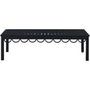  Meridian Portofino Black Aluminum Outdoor Patio Coffee Table IMAGE 3