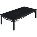  Meridian Portofino Black Aluminum Outdoor Patio Coffee Table IMAGE 4