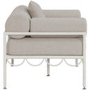  Meridian Portofino Beige Resilient Water Repellent Fabric Upholstered Outdoor Patio Chair IMAGE 4