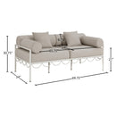  Meridian Portofino 69.75" Beige Resilient Water Repellent Fabric Upholstered Outdoor Patio Loveseat IMAGE 7