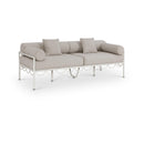  Meridian Portofino 85.75" Beige Resilient Water Repellent Fabric Upholstered Outdoor Patio Sofa IMAGE 1
