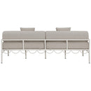 Meridian Portofino 85.75" Beige Resilient Water Repellent Fabric Upholstered Outdoor Patio Sofa IMAGE 5