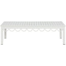 Meridian Portofino White Aluminum Outdoor Patio Coffee Table IMAGE 3