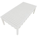  Meridian Portofino White Aluminum Outdoor Patio Coffee Table IMAGE 4