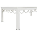  Meridian Portofino White Aluminum Outdoor Patio Coffee Table IMAGE 5