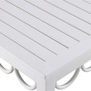  Meridian Portofino White Aluminum Outdoor Patio Coffee Table IMAGE 6