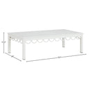  Meridian Portofino White Aluminum Outdoor Patio Coffee Table IMAGE 8