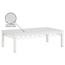  Meridian Portofino White Aluminum Outdoor Patio Coffee Table IMAGE 9