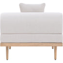  Meridian Laguna Beige Resilient Water Resistant Fabric Upholstered Outdoor Patio Modular Armless Chair IMAGE 4