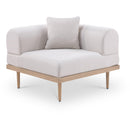  Meridian Laguna Beige Resilient Water Resistant Fabric Upholstered Outdoor Patio Modular Corner Chair IMAGE 1
