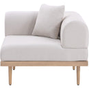  Meridian Laguna Beige Resilient Water Resistant Fabric Upholstered Outdoor Patio Modular Corner Chair IMAGE 3