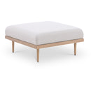  Meridian Laguna Beige Resilient Water Resistant Fabric Upholstered Outdoor Patio Modular Ottoman IMAGE 1