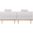  Meridian Laguna 71" Beige Resilient Water Resistant Fabric Upholstered 2 pc Outdoor Patio Modular Loveseat IMAGE 4
