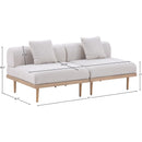  Meridian Laguna 71" Beige Resilient Water Resistant Fabric Upholstered 2 pc Outdoor Patio Modular Loveseat IMAGE 5