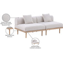  Meridian Laguna 71" Beige Resilient Water Resistant Fabric Upholstered 2 pc Outdoor Patio Modular Loveseat IMAGE 6
