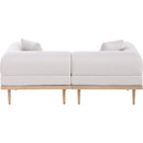  Meridian Laguna 71" Beige Resilient Water Resistant Fabric Upholstered 2 pc Outdoor Patio Modular Loveseat IMAGE 4