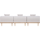  Meridian Laguna 106.5" Beige Resilient Water Resistant Fabric Upholstered 3 pc Outdoor Patio Modular Sofa IMAGE 5