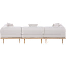  Meridian Laguna 106.5" Beige Resilient Water Resistant Fabric Upholstered 3 pc Outdoor Patio Modular Sofa IMAGE 4