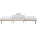  Meridian Laguna 106.5" Beige Resilient Water Resistant Fabric Upholstered 3 pc Outdoor Patio Modular Sofa IMAGE 4