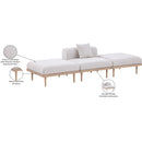  Meridian Laguna 106.5" Beige Resilient Water Resistant Fabric Upholstered 3 pc Outdoor Patio Modular Sofa IMAGE 6