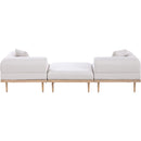  Meridian Laguna 106.5" Beige Resilient Water Resistant Fabric Upholstered 3 pc Outdoor Patio Modular Sofa IMAGE 4