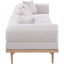  Meridian Laguna 142" Beige Resilient Water Resistant Fabric Upholstered 4 pc Outdoor Patio Modular Sofa IMAGE 3