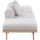  Meridian Laguna 142" Beige Resilient Water Resistant Fabric Upholstered 4 pc Outdoor Patio Modular Sofa IMAGE 3