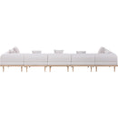  Meridian Laguna 177.5" Beige Resilient Water Resistant Fabric Upholstered 7 pc Outdoor Patio Modular Sectional IMAGE 4