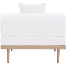  Meridian Laguna Cream Resilient Water Resistant Fabric Upholstered Outdoor Patio Modular Armless Chair IMAGE 4