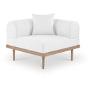  Meridian Laguna Cream Resilient Water Resistant Fabric Upholstered Outdoor Patio Modular Corner Chair IMAGE 1