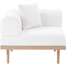  Meridian Laguna Cream Resilient Water Resistant Fabric Upholstered Outdoor Patio Modular Corner Chair IMAGE 2