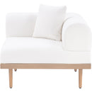  Meridian Laguna Cream Resilient Water Resistant Fabric Upholstered Outdoor Patio Modular Corner Chair IMAGE 3