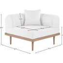  Meridian Laguna Cream Resilient Water Resistant Fabric Upholstered Outdoor Patio Modular Corner Chair IMAGE 5