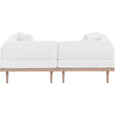  Meridian Laguna 71" Cream Resilient Water Resistant Fabric Upholstered 2 pc Outdoor Patio Modular Loveseat IMAGE 4