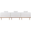  Meridian Laguna 106.5" Cream Resilient Water Resistant Fabric Upholstered 3 pc Outdoor Patio Modular Sofa IMAGE 3