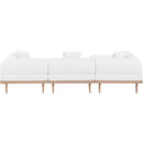  Meridian Laguna 106.5" Cream Resilient Water Resistant Fabric Upholstered 3 pc Outdoor Patio Modular Sofa IMAGE 4