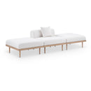  Meridian Laguna 106.5" Cream Resilient Water Resistant Fabric Upholstered 3 pc Outdoor Patio Modular Sofa IMAGE 1