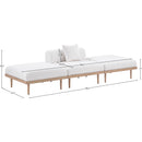  Meridian Laguna 106.5" Cream Resilient Water Resistant Fabric Upholstered 3 pc Outdoor Patio Modular Sofa IMAGE 5