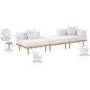  Meridian Laguna 106.5" Cream Resilient Water Resistant Fabric Upholstered 3 pc Outdoor Patio Modular Sofa IMAGE 6