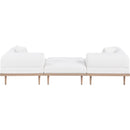  Meridian Laguna 106.5" Cream Resilient Water Resistant Fabric Upholstered 3 pc Outdoor Patio Modular Sofa IMAGE 4