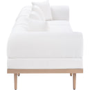  Meridian Laguna 142" Cream Resilient Water Resistant Fabric Upholstered 4 pc Outdoor Patio Modular Sofa IMAGE 3