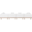  Meridian Laguna 142" Cream Resilient Water Resistant Fabric Upholstered 4 pc Outdoor Patio Modular Sofa IMAGE 4