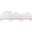  Meridian Laguna 106.5" Cream Resilient Water Resistant Fabric Upholstered 4 pc Outdoor Patio Modular Sectional IMAGE 4