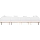  Meridian Laguna 142" Cream Resilient Water Resistant Fabric Upholstered 5 pc Outdoor Patio Modular Sectional IMAGE 4