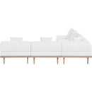 Meridian Laguna 106.5" Cream Resilient Water Resistant Fabric Upholstered 5 pc Outdoor Patio Modular Sectional IMAGE 4