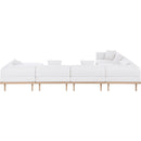  Meridian Laguna 142" Cream Resilient Water Resistant Fabric Upholstered 7 pc Outdoor Patio Modular Sectional IMAGE 4