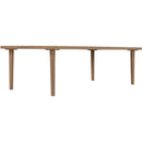  Meridian Laguna Natural Aluminum Outdoor Patio Coffee Table IMAGE 5