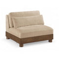  Meridian Turin Beige Fabric Upholstered Modular Armless Chair IMAGE 1