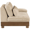  Meridian Turin Beige Fabric Upholstered Modular Right Arm Chair IMAGE 3