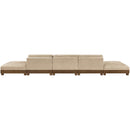  Meridian Turin 200" Beige Fabric Upholstered 5 pc Modular Sofa IMAGE 5